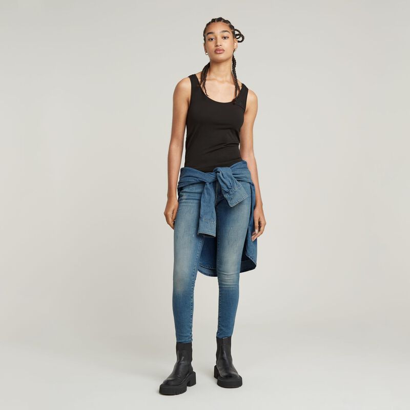 G-Star Midge Zip Mid Skinny Jeans image number 3